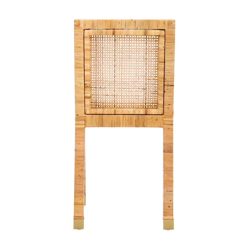 Pemberly Row Handmade Transitional Rattan Veneer Dining Chair