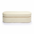 Pemberly Row Handmade Modern / Contemporary Cream Velvet Bench