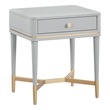 Pemberly Row Handmade Modern Transitional Grey Wooden Nightstand