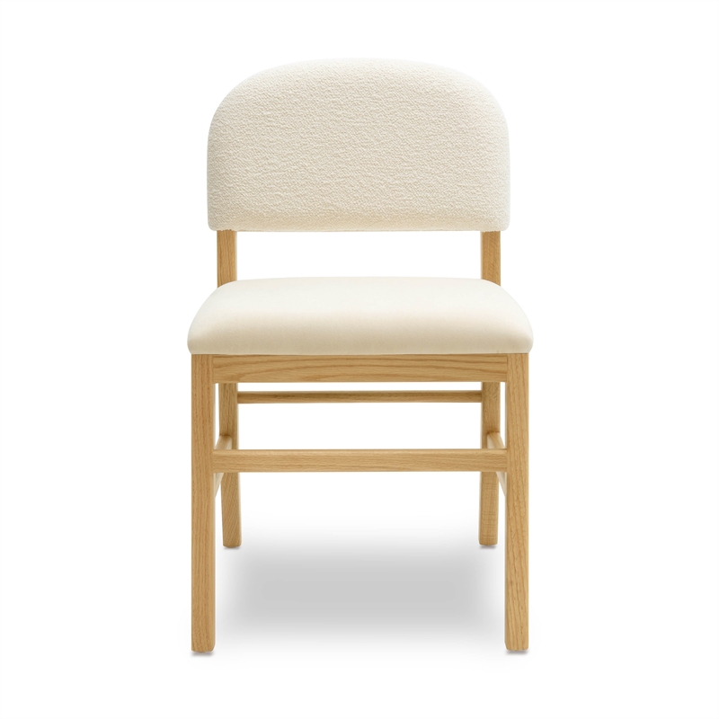 Pemberly Row Transitional Cream Performance Velvet Dining Chair