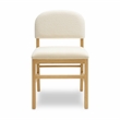 Pemberly Row Transitional Cream Performance Velvet Dining Chair