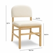 Pemberly Row Transitional Cream Performance Velvet Dining Chair