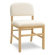 Pemberly Row Transitional Cream Performance Velvet Dining Chair