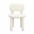Pemberly Row Handmade Contemporary Ivory White Velvet Dining Chair
