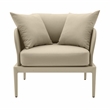 Pemberly Row Contemporary Monochromatic Taupe Outdoor Armchair