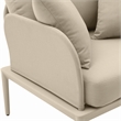 Pemberly Row Contemporary Monochromatic Taupe Outdoor Armchair