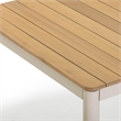 Pemberly Row Light Teak Outdoor Dining Table - 94.7