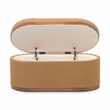 Pemberly Row Modern / Contemporary Peach Boucle Oval Storage Ottoman