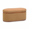 Pemberly Row Modern / Contemporary Peach Boucle Oval Storage Ottoman