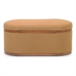 Pemberly Row Modern / Contemporary Peach Boucle Oval Storage Ottoman