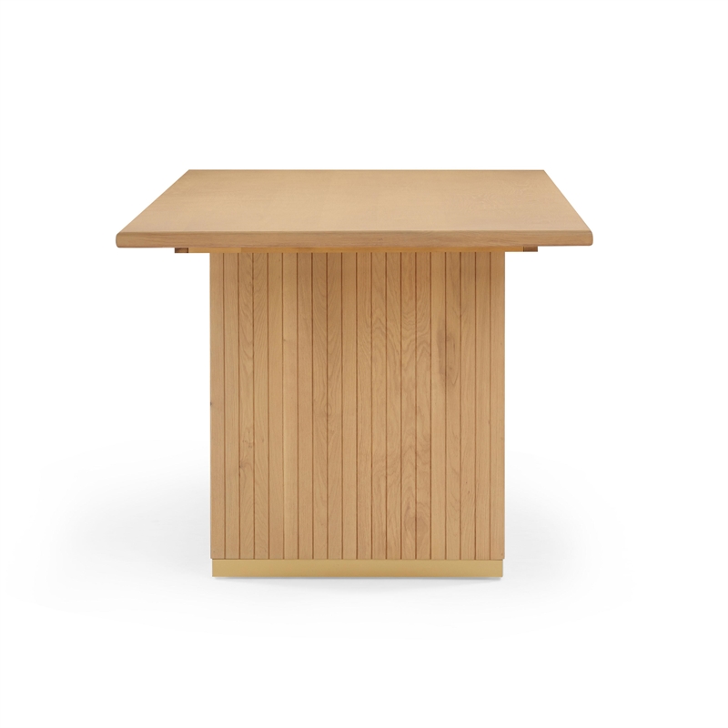 Pemberly Row Natural Oak Wood 79-inch Rectangular Dining Table