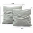 Pemberly Row Mint Green Upcycled Chenille 20 x 20 inch Square Floppy Pillow