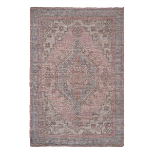 Pemberly Row Transitional Blush Tone 5' x 8' Cotton Area Rug