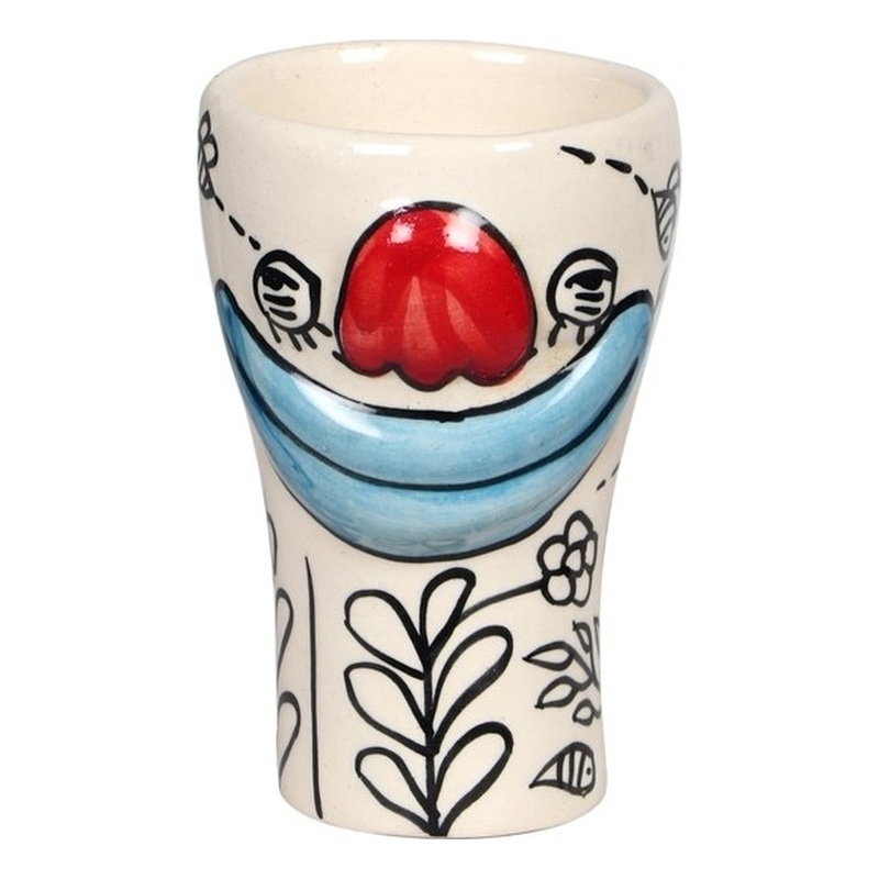 Pemberly Row Transitional 'Goofy' Ceramic Glasses - Set of 4