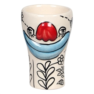 Pemberly Row Transitional 'Goofy' Ceramic Glasses - Set of 4