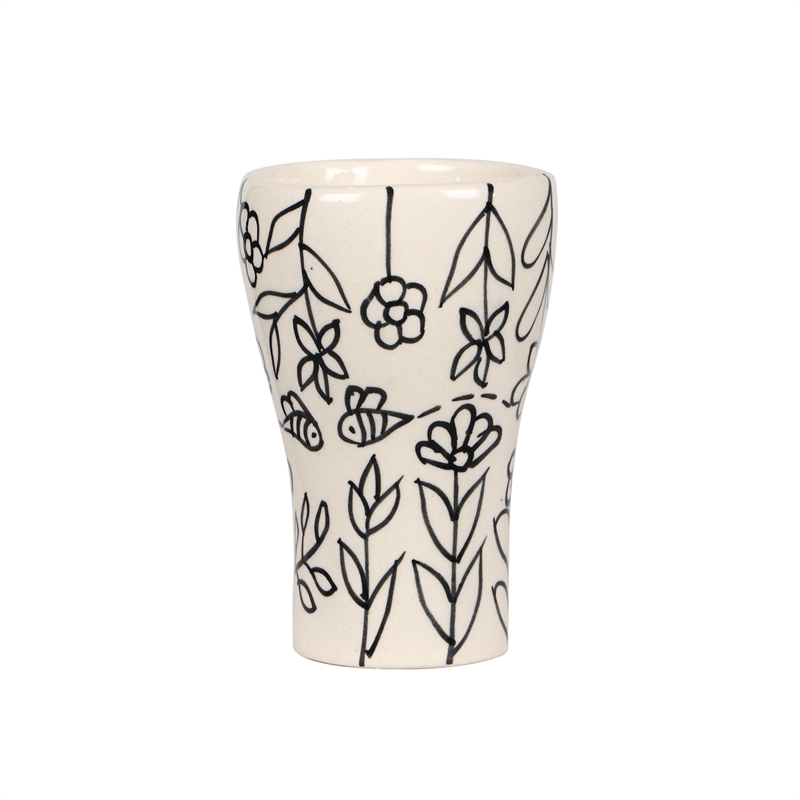 Pemberly Row Transitional 'Goofy' Ceramic Glasses - Set of 4