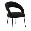 Pemberly Row Handmade Transitional Black Finish Boucle Dining Chair