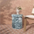 Pemberly Row Marble Pattern Concrete Indoor / Outdoor Side Table