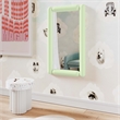 Pemberly Row Contemporary Cream Tubular Metal Frame Wall Mirror