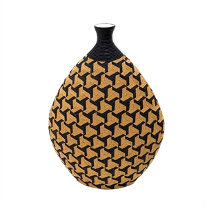 Pemberly Row Modern Transitional Geometric Decorative Paper Vase