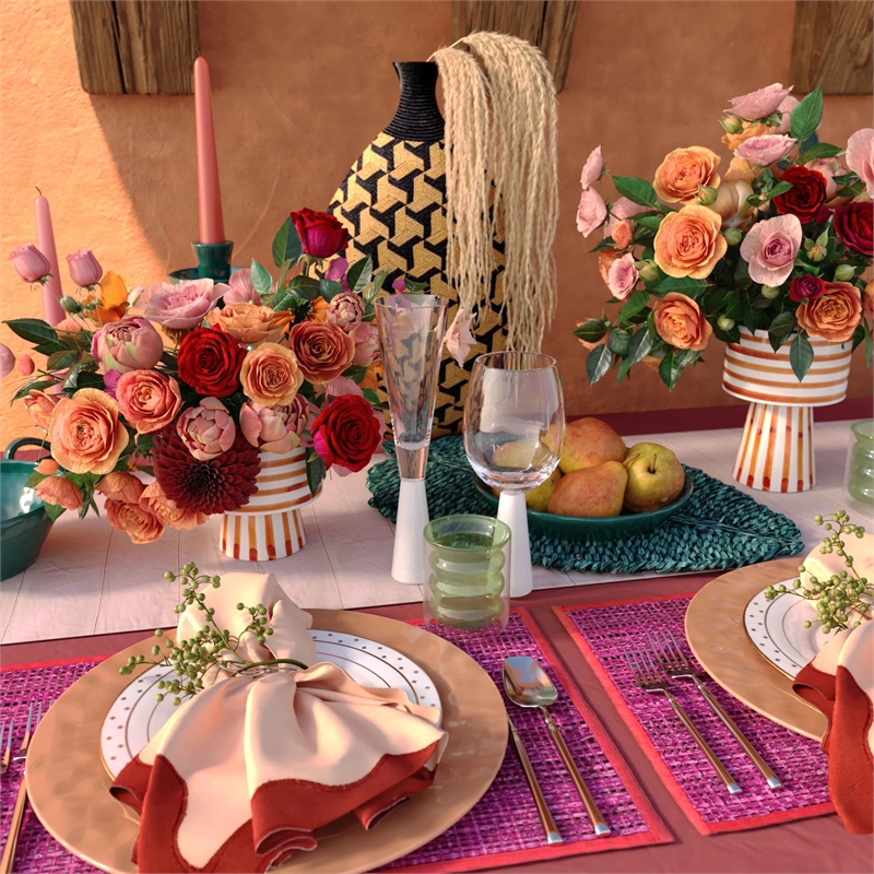 Pemberly Row Modern Transitional Geometric Decorative Paper Vase