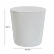 Pemberly Row Light Grey Faux Plaster Indoor / Outdoor Concrete Stool