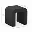 Pemberly Row Modern / Contemporary Hump Black Finish Side Table