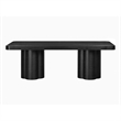 Pemberly Row Contemporary Black Finish Ash Dining Table - 90