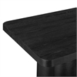 Pemberly Row Contemporary Black Finish Ash Dining Table - 90