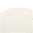 Pemberly Row Handmade Transitional Cream Boucle Swivel Ottoman