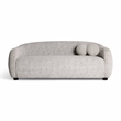 Pemberly Row Contemporary Upholstered Black and White Woven Fabric Sofa