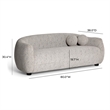 Pemberly Row Contemporary Upholstered Black and White Woven Fabric Sofa