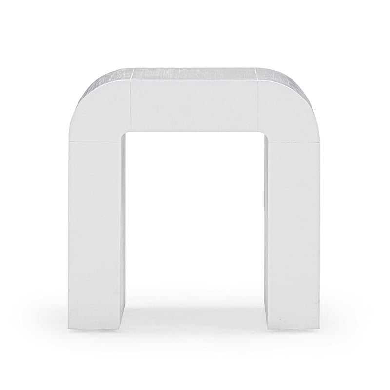 Pemberly Row Modern / Contemporary Hump White Finish Side Table