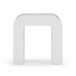 Pemberly Row Modern / Contemporary Hump White Finish Side Table