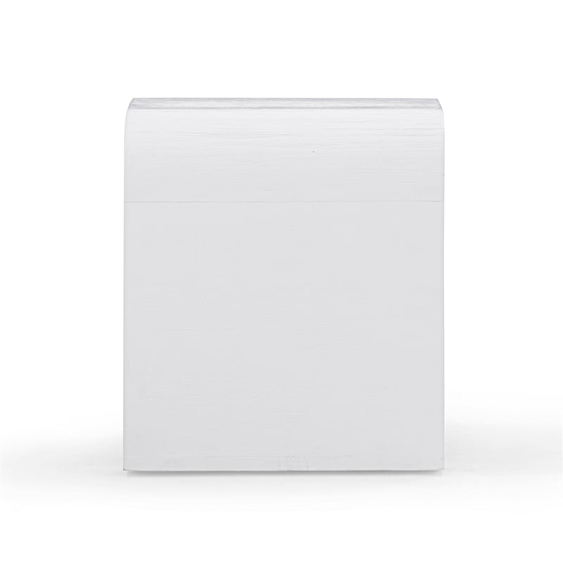 Pemberly Row Modern / Contemporary Hump White Finish Side Table