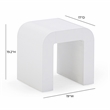 Pemberly Row Modern / Contemporary Hump White Finish Side Table