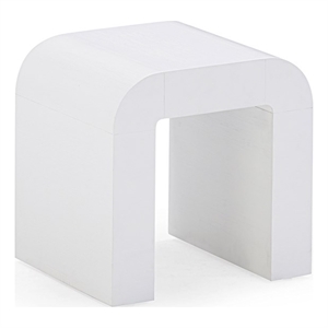 Pemberly Row Modern / Contemporary Hump White Finish Side Table