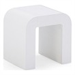 Pemberly Row Modern / Contemporary Hump White Finish Side Table