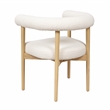 Pemberly Row Handmade Transitional Cream Boucle Dining Chair