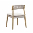 Pemberly Row Transitional Cream Outdoor Dining Chair - Set of 2