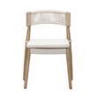 Pemberly Row Transitional Cream Outdoor Dining Chair - Set of 2