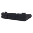 Pemberly Row Black Vegan Shearling 4-piece Modular Sectional
