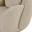 Pemberly Row Handmade Transitional Misty Cream Boucle Accent Chair