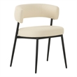 Pemberly Row Handmade Contemporary Cream Vegan Leather Dining Chair