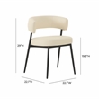 Pemberly Row Handmade Contemporary Cream Vegan Leather Dining Chair