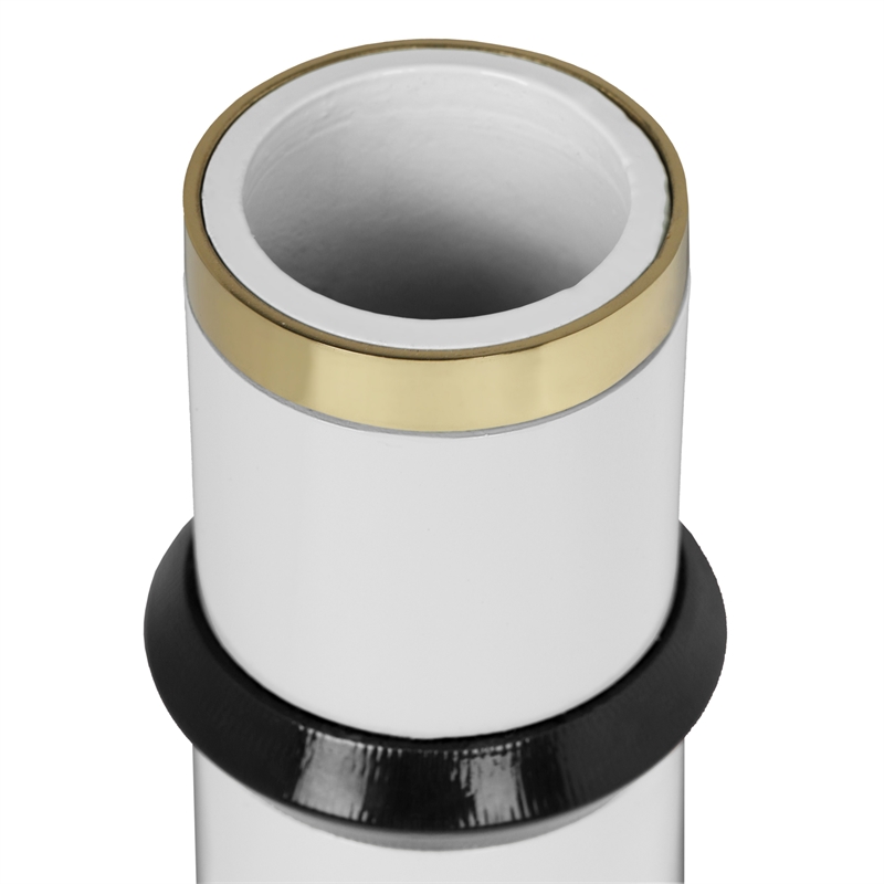 Pemberly Row Handmade Modern Transitional Black Finish Metal Vase