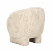 Pemberly Row Transitional Natural Vegan Shearling Accent Chair