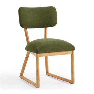 Pemberly Row Contemporary Green Recycled Fabric Dining Chair
