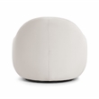 Pemberly Row Contemporary Cream Velvet Swivel Chair - 36