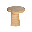 Pemberly Row Handmade Contemporary Tall Lilypad Rattan Side Table